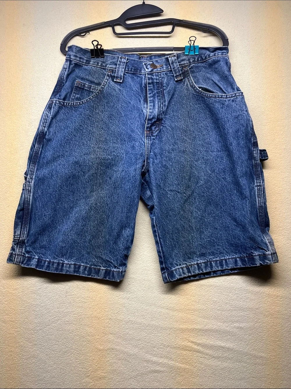 Wrangler Men's Dark Blue Denim Work Shorts